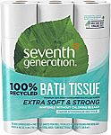 2-pack Seventh Generation White Toilet Paper 2-Ply 24 Count $20.68