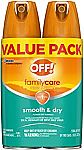 2-Ct 4-oz OFF! Family Care Insect & Mosquito Repellent $7.43 