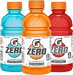 24-Pack 12oz Gatorade G Zero Thirst Quencher Fruit Punch $12.34