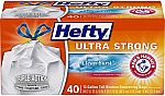 80-Ct Hefty Strong Tall Kitchen 13-Gal Trash Bags $9.72 and more
