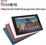 All-New Fire HD 10 Tablet (10.1" FHD, 32 GB) + Kindle Unlimited $61.50