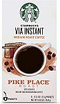 8-count Starbucks VIA Instant Coffee Packets $3.85