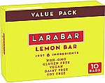10-Count 1.6-Oz Larabar Gluten Free Bar: Lemon $5.80, Peanut Butter Cookie $6