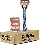 Gillette Fusion5 Men’s Razor Handle + 4 Blade Refills $11.20 (orig. $20) & More