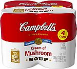 4-Count 10.5-Oz Campbell's Cream of Mushroom Soup $3.17