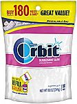 180 Pieces ORBIT Bubblemint Sugarfree Gum $2.85