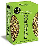 9-Pack 0.75-Oz Wonderful Pistachios No Shells  Nuts $6.59