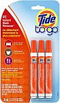 3-Count Tide To Go Instant Stain Remover Liquid Pen $5.60