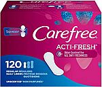 2 x 120 Count Carefree Acti-Fresh Panty Liners $7.83