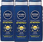 3-Pack 16.9-oz NIVEA Men Body Wash (Energy or Rock Salts) $7.88
