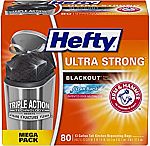 80-Count Hefty Ultra Strong Blackout 13 Gallon Trash/Garbage Bags $9.49