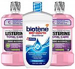 2-Pk 1-L Listerine Total Care Mouthwash + 33.8-Oz Biotene Mouthwash $10.21