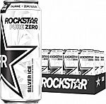 12 Can Rockstar Pure Zero Energy Drink, Silver Ice $10.81