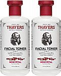 2x THAYERS Alcohol-Free Rose Petal Witch Hazel Facial Toner $15.80