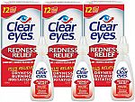3-Pack Clear Eyes Redness Relief Eye Drops $5.92