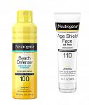 Neutrogena Sunscreen Combo (Beach Defense SPF 100 and Age Shield Face Lotion SPF 110) $13 and more