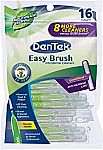 16-Count DenTek Easy Brush Interdental Cleaners, Mint Flavor $2.21