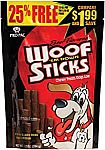Pro Pac Woof 'Em Down Sticks Dog Treats, 7.2-Ounce Bag (Various flavored) $1.29