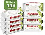 448 Count HUGGIES Natural Care Unscented Baby Wipes, Sensitive $11.90
