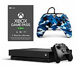 Microsoft Xbox One X 1TB Console + PowerA Controller + Game Pass Bundle (Certified refurbished) $350