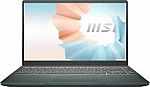 MSI Modern 14" FHD Laptop (i3-10110U 8GB 128GB) $369