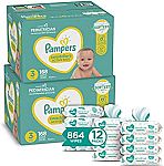 Pampers Baby Diapers (2-mo supply) and Wipes Starter Kit from $93
