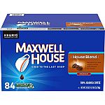 84-Count Maxwell House K-Cup Coffee Pods (Medium Roast House Blend) $17.60 & More