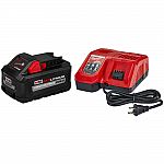 Milwaukee 48-59-1880 M18 REDLITHIUM HIGH OUTPUT XC8.0 Starter Kit $99