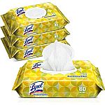 Select Amazon Accounts: 4-Pk 80-Ct Lysol Handi-Pack Disinfecting Wipes $10.49