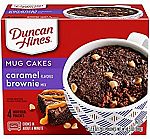 4-Ct Duncan Hines Mug Cakes Caramel Flavored Brownie Mix $1.67 and more