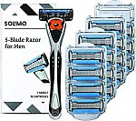 Amazon Solimo 5-Blade MotionSphere Razor Handle + 16 Cartridges $10.80