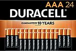24 Count Duracell CopperTop AAA Alkaline Batteries $11.58