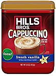 Hills Bros. Instant Cappuccino Mix, Decaf French Vanilla Cappuccino (16 Ounces) $2.69