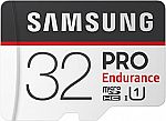 32GB Samsung PRO Endurance MicroSDHC UHS-I Memory Card $8