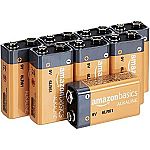 8-Pack Amazon Basics 9 Volt Alkaline Batteries $6.23
