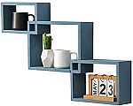 Set of 3 Rustic Wall Mounted Tier Square Shaped Floating Shelves (Blue) $10