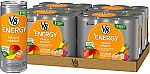 24-Pack of 8oz V8 +Energy, Healthy Energy Drink (Peach Mango) $10.76