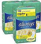 132-Ct ALWAYS Ultra Thin Size 1 Regular Pads Without Wings Unscented $10.43 and more