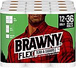 12 Triple rolls Brawny Flex Paper Towels $19.59