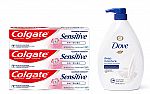 3pk Colgate Whitening Fresh Mint Gel Toothpaste + 34 fl oz Dove Body Wash Pump $9.64
