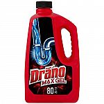 80-Oz Drano Max Gel Drain Clog Remover and Cleaner $4