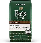 36 oz Peet's Coffee Organic Alma de la Tierra, Dark Roast Ground Coffee $16