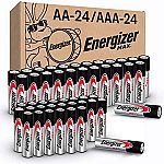 48-count Energizer MAX AA Batteries & AAA Batteries $14.84