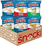 40-Ct 1-oz Ruffles Potato Chips (Variety Pack) $11.75