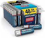 48-Ct Rayovac AA High Energy Alkaline Batteries $9.60