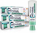3-pack Sensodyne Pronamel Daily Protection Enamel Toothpaste for Sensitive Teeth, Mint Essence - 4 Ounces $8 (or $6 YMMV)