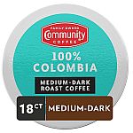 18-Count Community Coffee 100% Colombia Medium-Dark Roast K-Cups $4.74