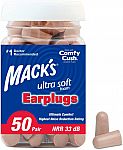 Mack's Ultra Soft Foam Earplugs, 50 Pair $4.74