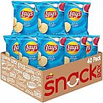 Lay's Salt & Vinegar Flavored Potato Chips, 1 Oz (Pack of 40) $13.18