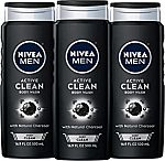 3-Pk 16.9oz Nivea Men Active Clean Body Wash $6.27